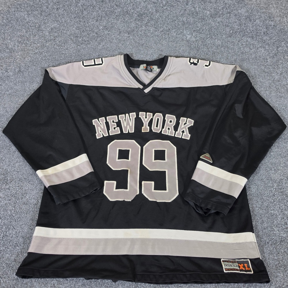 Y2K Tank Performance Wear New York 99 Hockey Jersey Mens XL Black Aaron Judge